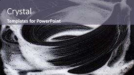  Presentation with foam - PPT theme consisting of stains-of-soapy-foam background and a gray colored foreground