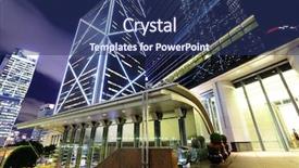  Presentation with case - Audience pleasing slide deck consisting of stair case - business district in hong kong backdrop and a ocean colored foreground