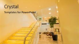  Presentation with five star hotel in sri lanka - Colorful slides enhanced with stair case in the modern backdrop and a yellow colored foreground