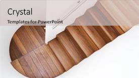  Presentation with modern - Theme having stair steps - luxurious modern wooden staircase background and a light gray colored foreground