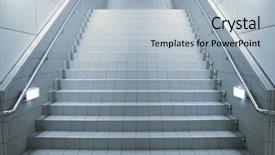  Presentation with underground mining mine passage - PPT layouts consisting of stair steps - staircase in underground passage background and a light blue colored foreground