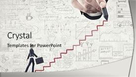  Presentation with career growth - Theme having staircase as symbol of career background and a white colored foreground