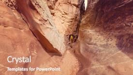  Presentation with living coral - Amazing presentation theme having staircase escalante national park utah backdrop and a coral colored foreground