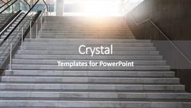  Presentation with building - Presentation with staircase in the office building background and a gray colored foreground