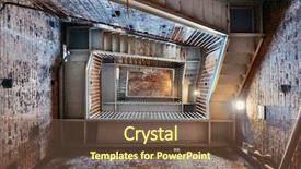  Presentation with tower - Beautiful presentation theme featuring staircase inside clock tower backdrop and a tawny brown colored foreground