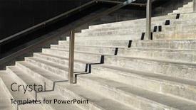  Presentation with business success - Amazing PPT theme having staircase-next-to-a-modern backdrop and a mint green colored foreground