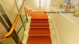  Presentation with abstract modern architecture - Theme featuring staircase painted in red abstract fragment of the architecture of modern lobby hallway of the luxury hotel shopping mall business center in lucerne switzerland interior design background and a yellow colored foreground