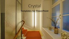  Presentation with abstract modern architecture - Colorful slide set enhanced with staircase painted in red abstract fragment of the architecture of modern lobby hallway of the luxury hotel shopping mall business center in lucerne switzerland interior design backdrop and a coral colored foreground