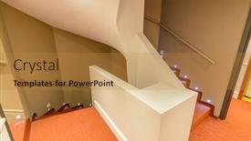  Presentation with abstract modern architecture - Amazing presentation theme having staircase painted in red abstract fragment of the architecture of modern lobby hallway of the luxury hotel shopping mall business center in lucerne switzerland interior design backdrop and a gold colored foreground