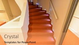  Presentation with abstract modern architecture - Presentation theme with staircase painted in red abstract fragment of the architecture of modern lobby hallway of the luxury hotel shopping mall business center in lucerne switzerland interior design background and a yellow colored foreground