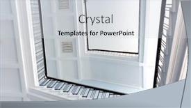  Presentation with infinity - PPT theme featuring staircase-to-infinity-indoor-abstraction background and a lemonade colored foreground