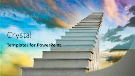  Presentation with sky - Audience pleasing slide deck consisting of staircase-to-the-sky backdrop and a arctic colored foreground