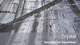  Presentation with power plant industrial - PPT layouts enhanced with staircase-with-blue-metal-railings background and a gray colored foreground