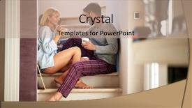  Presentation with stairs - Beautiful presentation featuring stairs and drinking morning coffee backdrop and a coral colored foreground