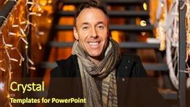  Presentation with croatia zagreb - PPT theme with stairs at christmas market background and a tawny brown colored foreground