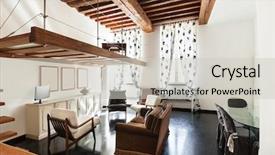  Presentation with room interior design - Slide set enhanced with bush elephants zebras and warthogs get together at the dam for their daily water background and a tawny brown colored foreground