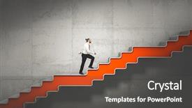  Presentation with improvement - PPT layouts enhanced with stairs concept of improvement background and a dark gray colored foreground