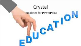  Presentation with stairs - PPT theme with stairs education isolated on white background and a light gray colored foreground