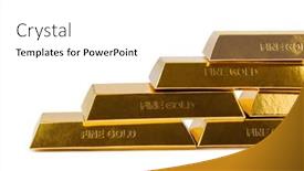 Presentation with gold bars - Presentation with stairs-made-of-gold-bars background and a white colored foreground