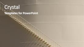  Presentation with stairs - Cool new PPT layouts with stairs on a water tower backdrop and a gray colored foreground