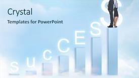  Presentation with success business - PPT layouts with stairway heaven - business and office - businessman background and a sky blue colored foreground