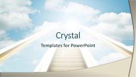  Presentation with way - Colorful slide deck enhanced with stairway heaven - stair way leading backdrop and a sky blue colored foreground