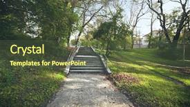  Presentation with heaven - Slide deck consisting of stairway heaven - stairs in the park background and a tawny brown colored foreground