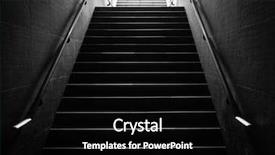  Presentation with stairway - Colorful PPT theme enhanced with stairway heaven - walking up staircase exiting backdrop and a black colored foreground