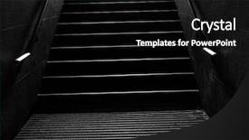  Presentation with walking - PPT theme featuring stairway heaven - walking up staircase exiting background and a black colored foreground