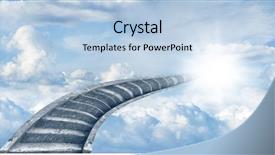  Presentation with stairway - Amazing presentation theme having stairway leading up to heavenly backdrop and a light blue colored foreground