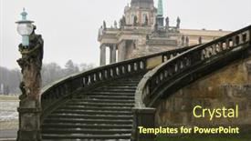  Presentation with stairway - Theme having stairway-of-the-sanssouci-palace background and a  colored foreground