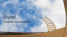  Presentation with stairway - Colorful presentation theme enhanced with stairway to heaven backdrop and a light blue colored foreground