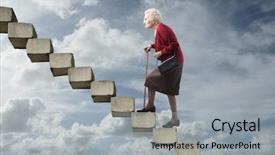 Presentation with stairway - Slides featuring stairway to the sky background and a light gray colored foreground