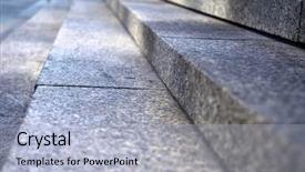  Presentation with stairway - Colorful presentation enhanced with stairway with granite stone steps in perspective close up backdrop and a light blue colored foreground