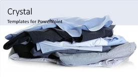  Presentation with dry cleaning - Beautiful slides featuring stake - clean clothes from dry-cleaning backdrop and a light blue colored foreground