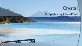  Presentation with central america - PPT layouts consisting of stake - coatepeque lake view santa ana background and a light blue colored foreground