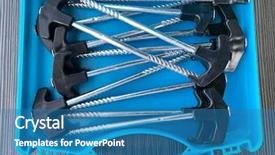  Presentation with wine case stack - Amazing presentation theme having stake - hard ground tent pegs backdrop and a teal colored foreground