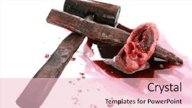  Presentation with vampire - Amazing PPT theme having stake through a vampire heart backdrop and a lemonade colored foreground