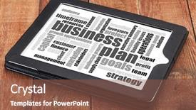  Presentation with business plan - Cool new theme with stakeholders - business plan word cloud backdrop and a tawny brown colored foreground