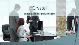  Presentation with managers - Slides with stakeholders - creative managers team work new background and a cool aqua colored foreground