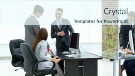  Presentation with managers - Presentation theme having stakeholders - creative managers team work new background and a cool aqua colored foreground