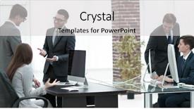  Presentation with managers - Presentation design consisting of stakeholders - creative managers team work new background and a light gray colored foreground