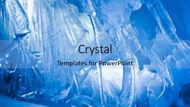  Presentation with ice blue - Slide deck consisting of stalactite - blue ice cave covered background and a light blue colored foreground