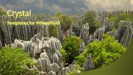  Presentation with forest - Amazing slides having stalactite - stone forest shi lin national backdrop and a  colored foreground