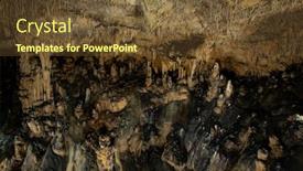  Presentation with cave - Audience pleasing PPT layouts consisting of stalactite-cave-in-rudine-island backdrop and a tawny brown colored foreground