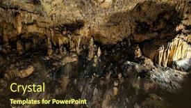  Presentation with cave - Cool new theme with stalactite-cave-in-rudine-island backdrop and a tawny brown colored foreground