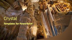  Presentation with caves - PPT theme enhanced with stalactites-calcite-formations background and a tawny brown colored foreground