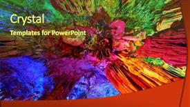  Presentation with illuminated - Beautiful theme featuring stalactites from karst reed flute backdrop and a tawny brown colored foreground