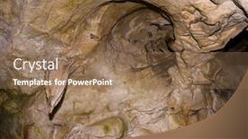  Presentation with cave - PPT theme with eminence - stalactites in a cave emine-bair-hosar background and a coral colored foreground