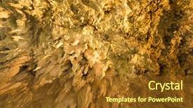  Presentation with cave - Presentation theme with stalactites in cave at japan background and a tawny brown colored foreground